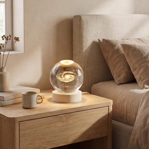 3D Engraved Crystal Sphere – Home Décor, Gift