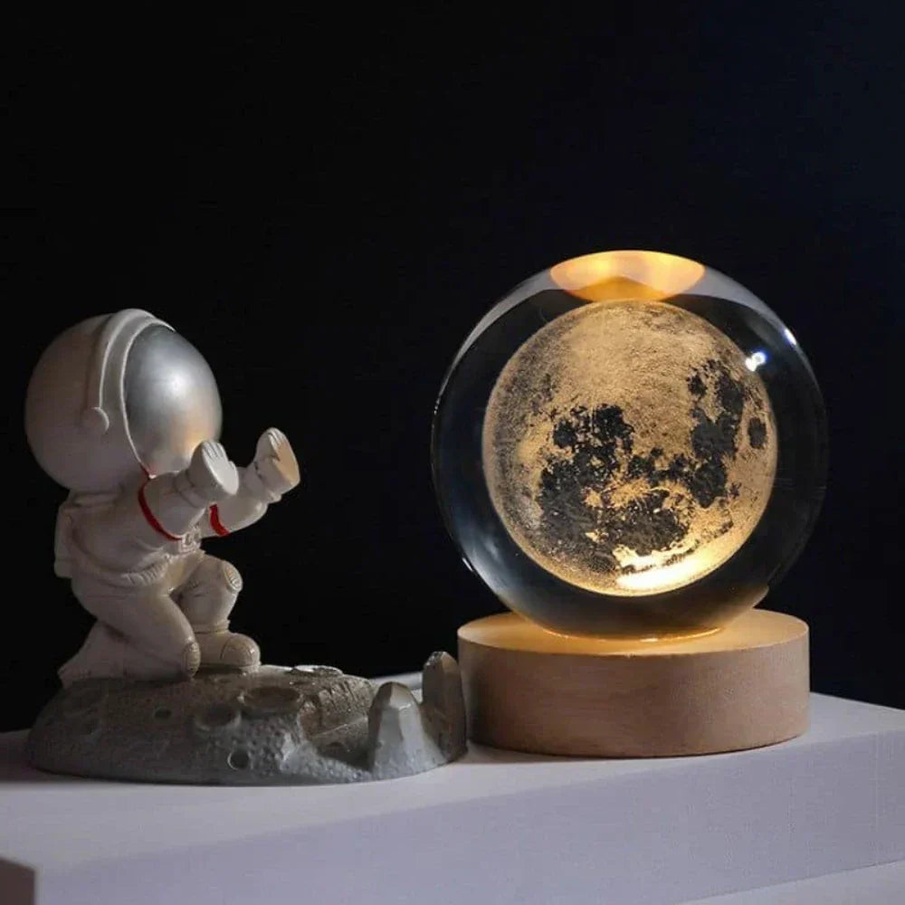 3D Engraved Crystal Sphere – Home Décor, Gift