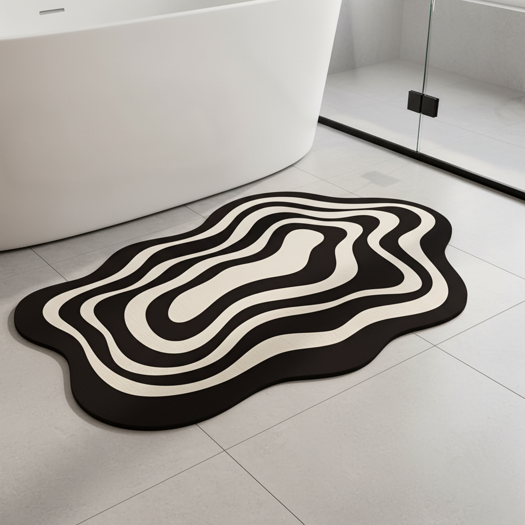 Anti-Slip Bathroom Mat Rubber – Non-Slip, Quick-Dry, Ideal for Home Use, Safety