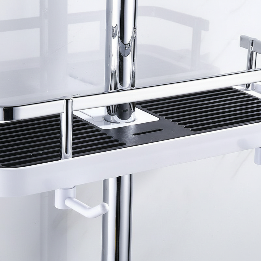 Bathroom Shower Shelf with Suction Cup – Space-Saving, Easy Installation