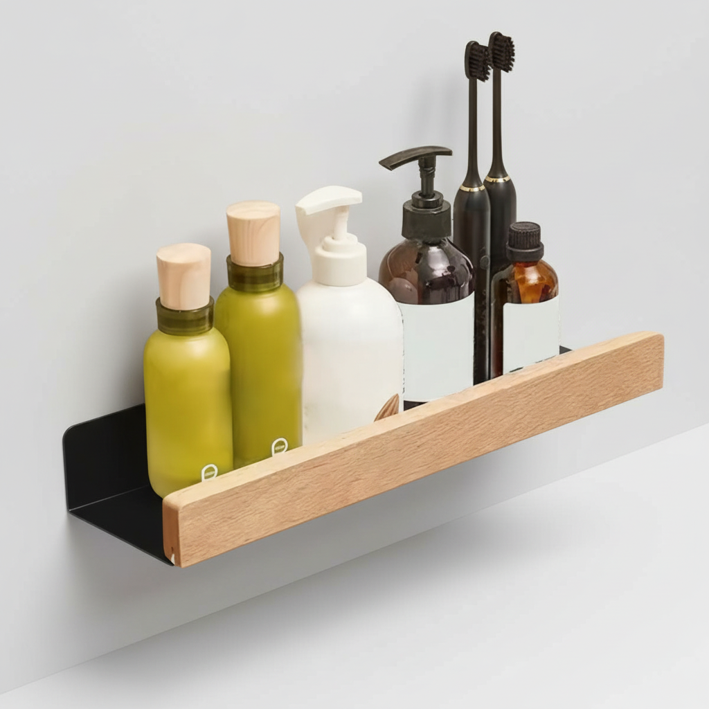 Bore-free Wall Shelf Plastic – Space-Saving, Home Organization