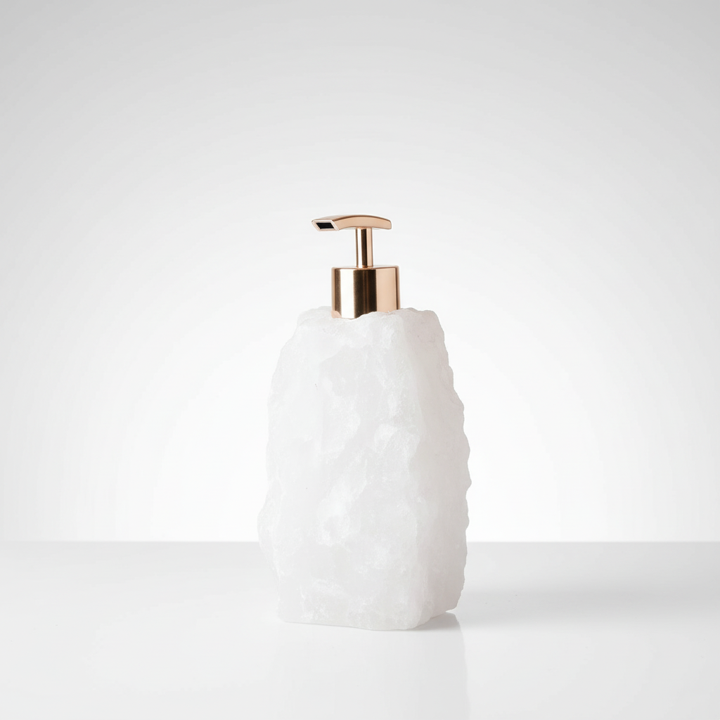 Compact Soap Dispenser – Stone Design, Space-Saving, Kitchen Use, Bathroom Use