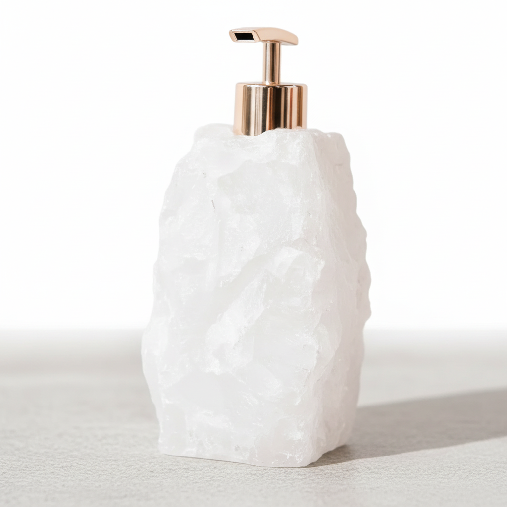Compact Soap Dispenser – Stone Design, Space-Saving, Kitchen Use, Bathroom Use