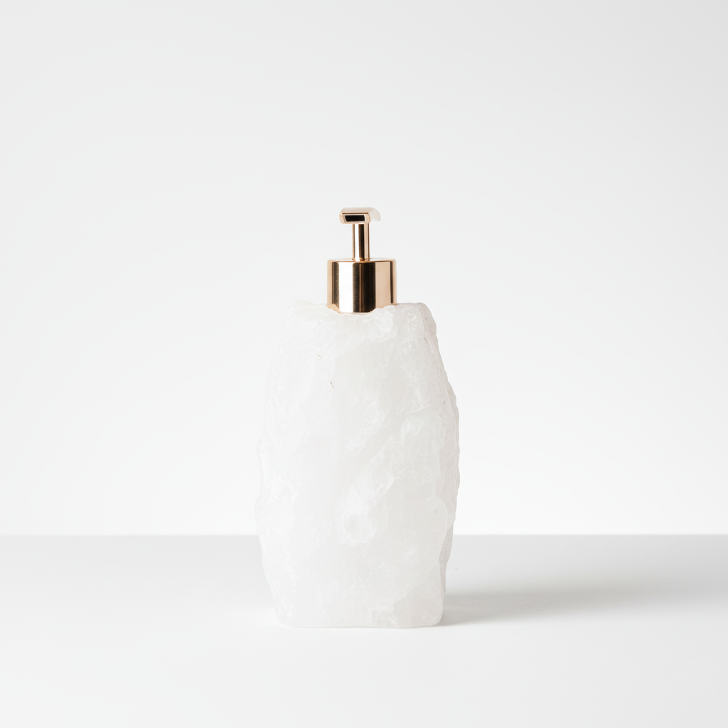 Compact Soap Dispenser – Stone Design, Space-Saving, Kitchen Use, Bathroom Use