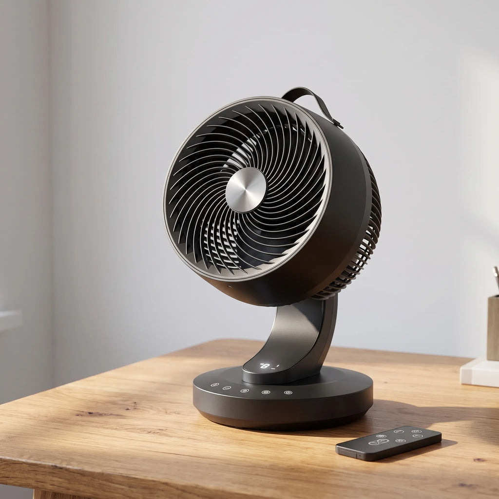 Compact Table Fan – Quiet Operation, Space-Saving Design – Home Office, Travel