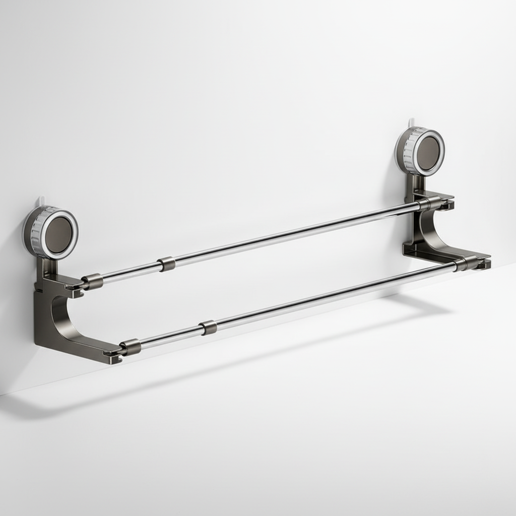 Double Telescope Towel Rail – Space-Saving, Home Organization