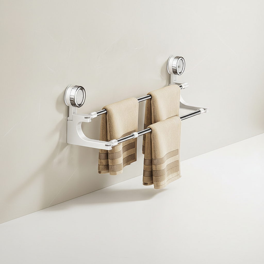 Double Telescope Towel Rail – Space-Saving, Home Organization