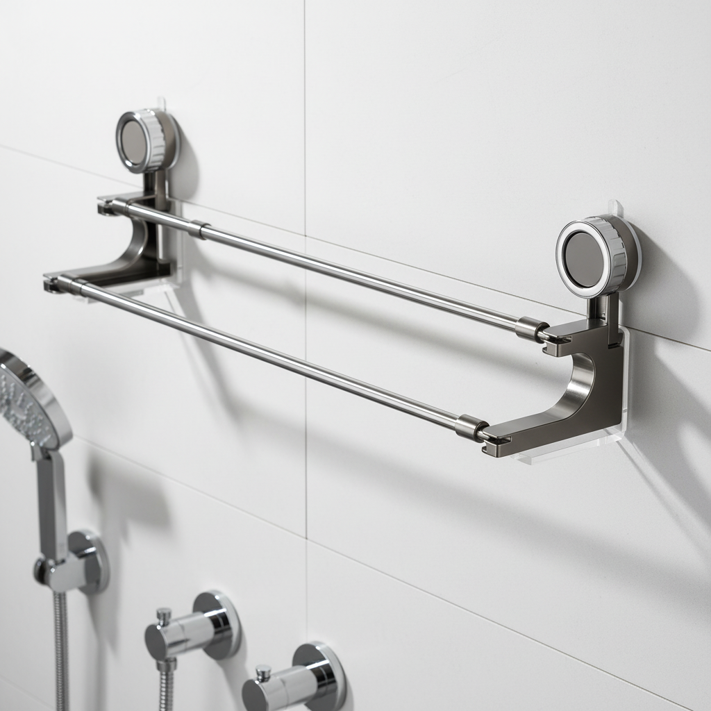 Double Telescope Towel Rail – Space-Saving, Home Organization