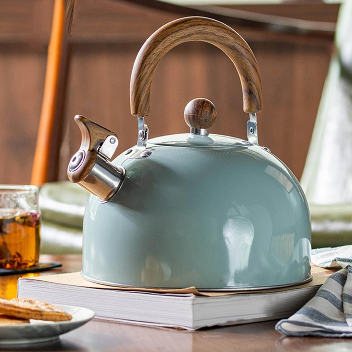 Edelstahl Wasserkocher mit Pfeife – Küche, Geschenk