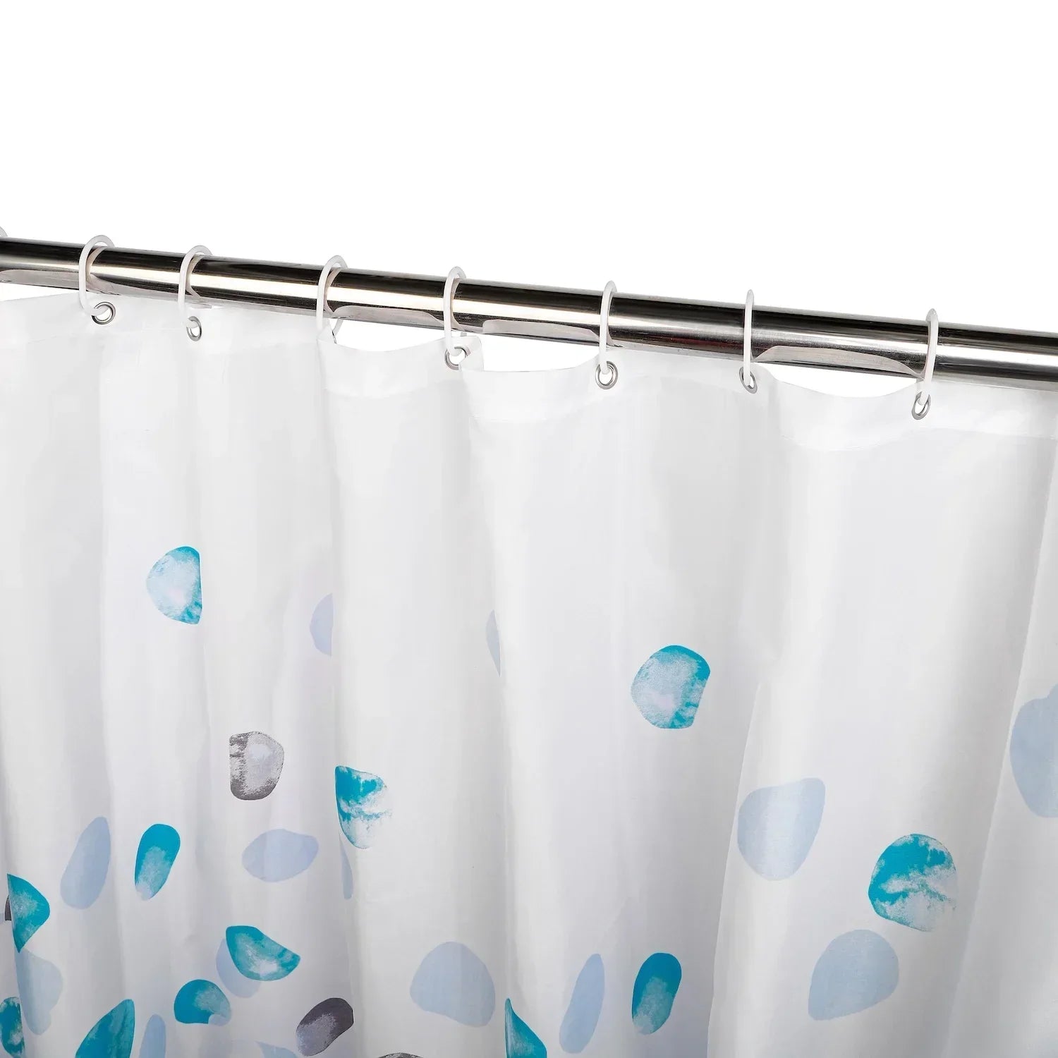 Fabric Shower Curtain with Plastic Hooks – Bathroom, Home Décor