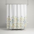 Fabric Shower Curtain with Plastic Hooks – Bathroom, Home Décor
