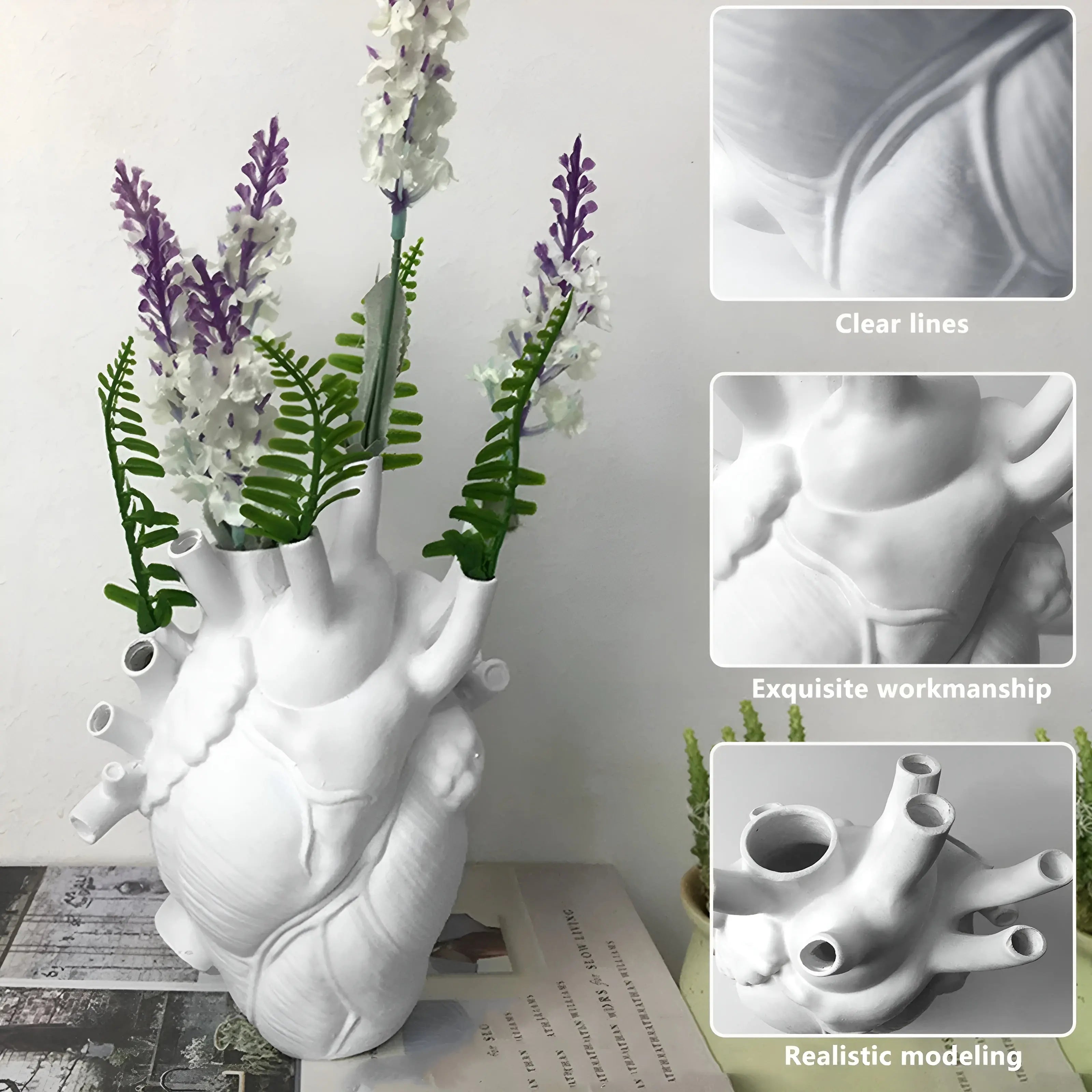 Heart-Shaped Vase – Greek-Inspired Home Decor, Gift Idea