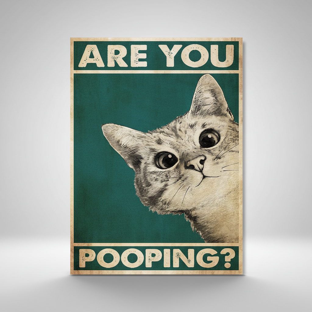 Humorous Bathroom Picture – Fun Decor, Gift Idea