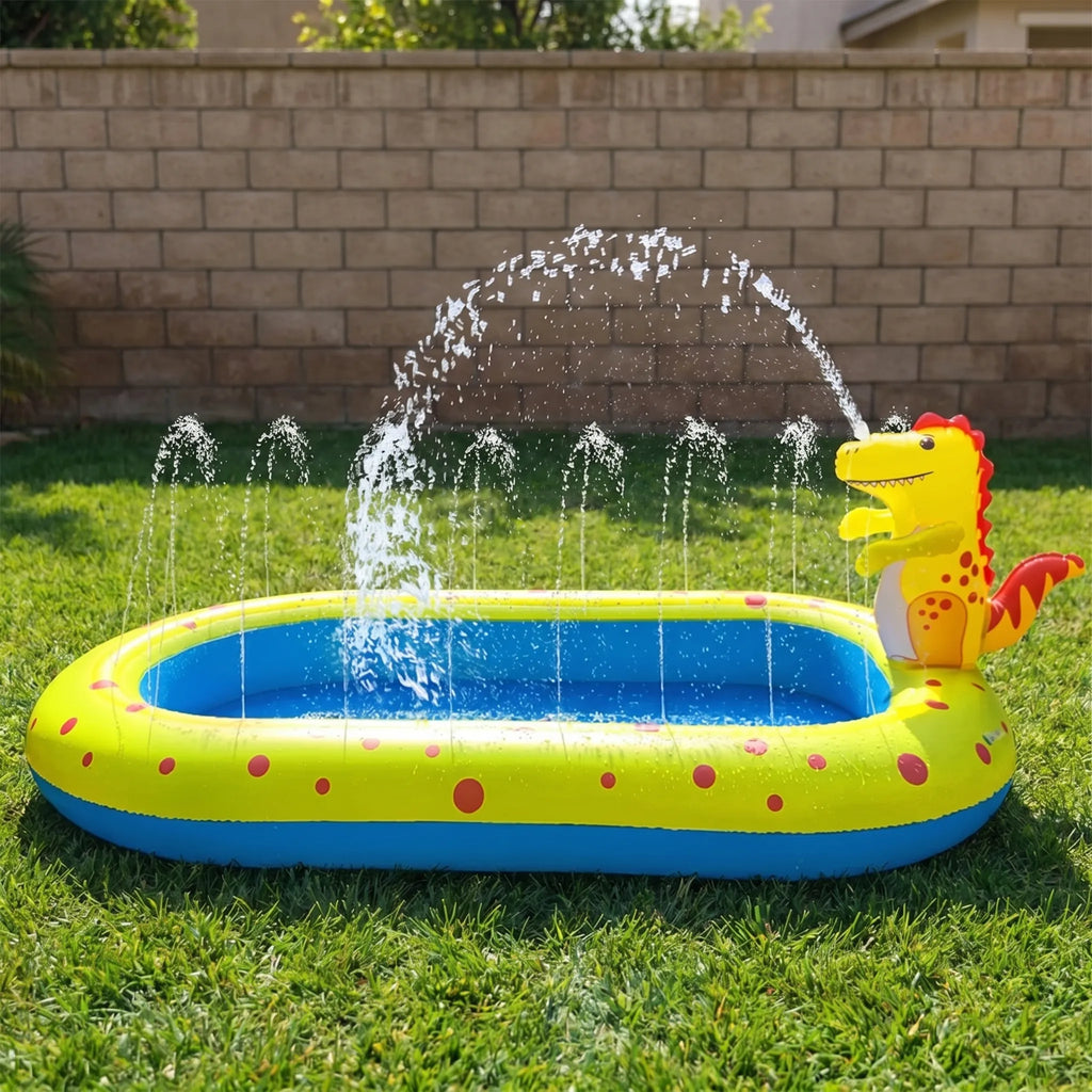 Inflatable Dinosaur Pool – Fun for Kids, Summer Backyard Activities