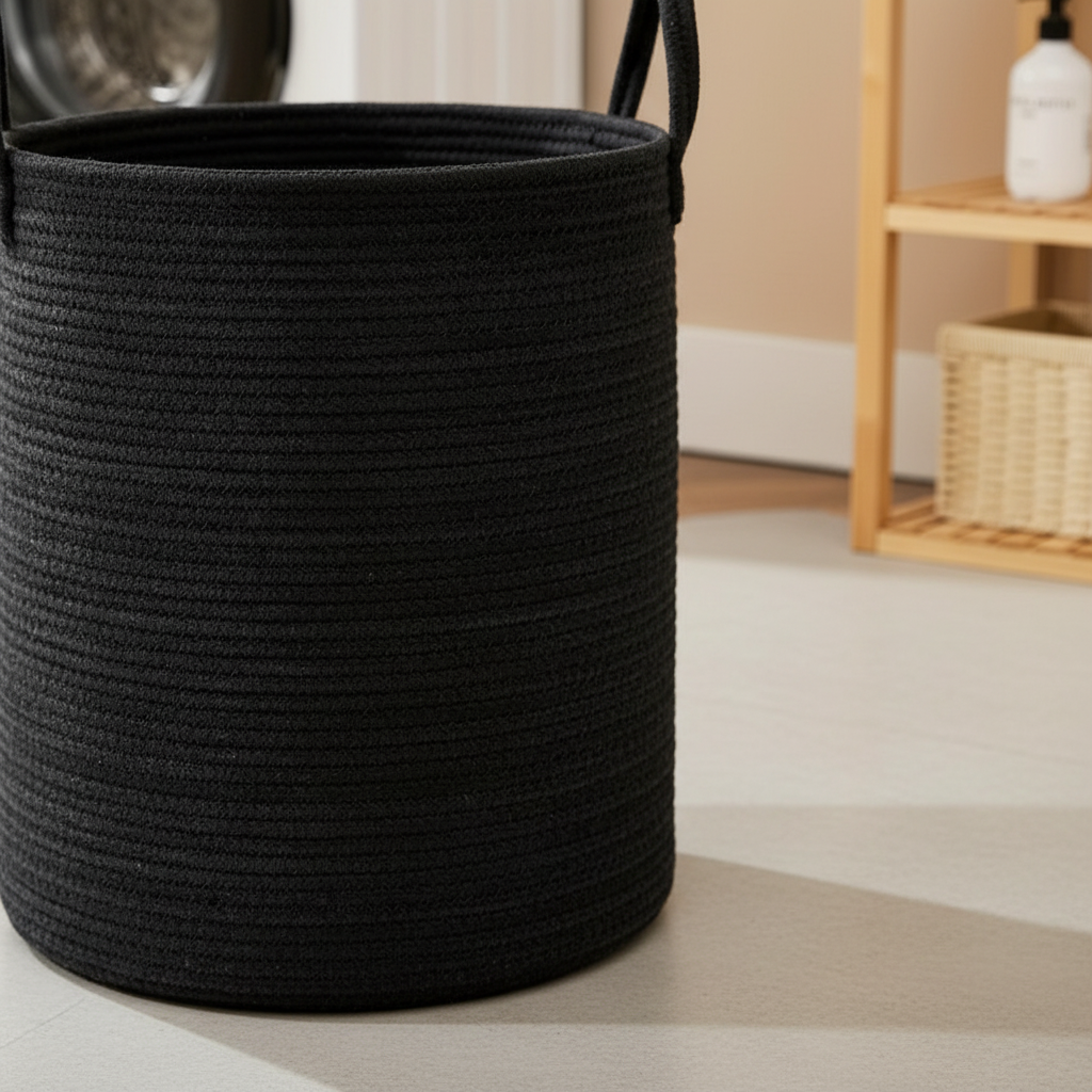 Large Volume Cotton Rope Basket – Laundry, Storage