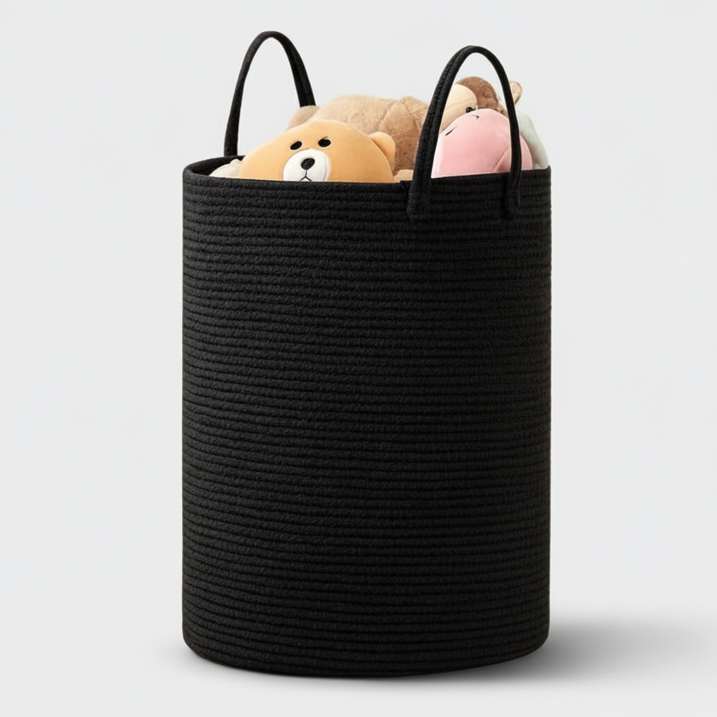 Large Volume Cotton Rope Basket – Laundry, Storage