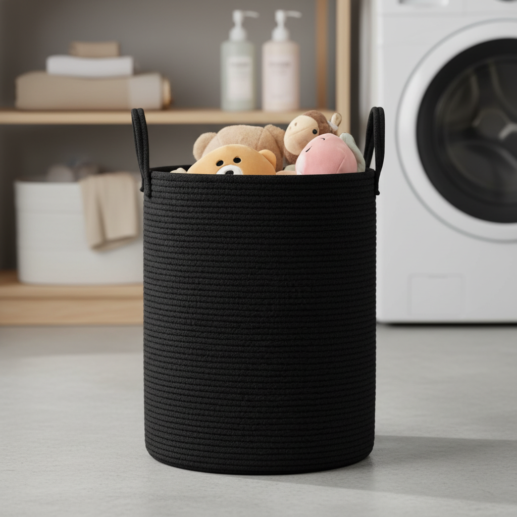 Large Volume Cotton Rope Basket – Laundry, Storage