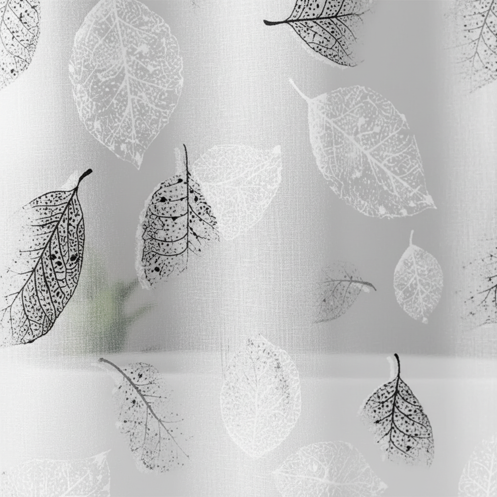 Light Shower Curtain with Hooks - Waterproof, Stylish Design – Bathroom, Home Decor
