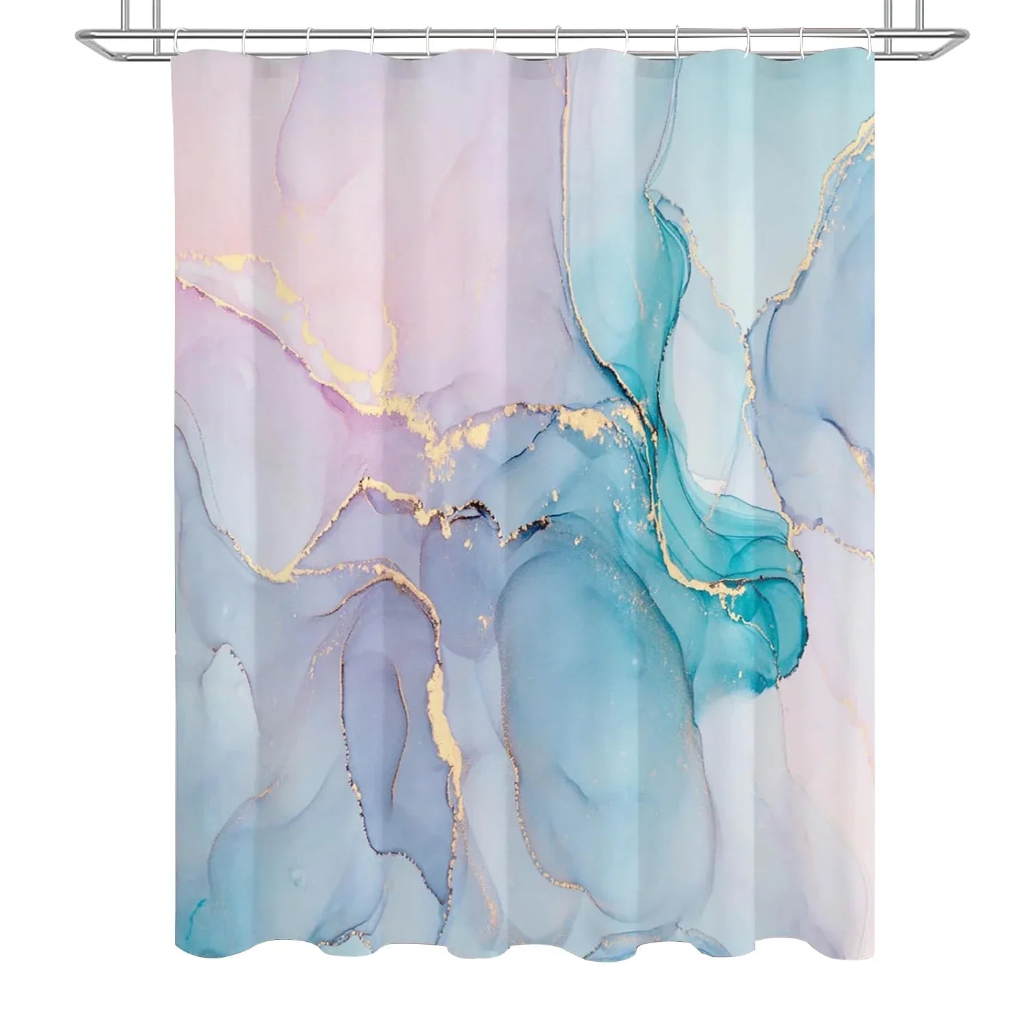 Modern Marbled Shower Curtain – Stylish Bathroom Decor, Home Upgrade