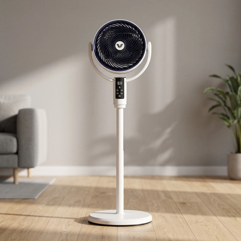 Modern Oscillating Floor Fan – Home Office, Cooling