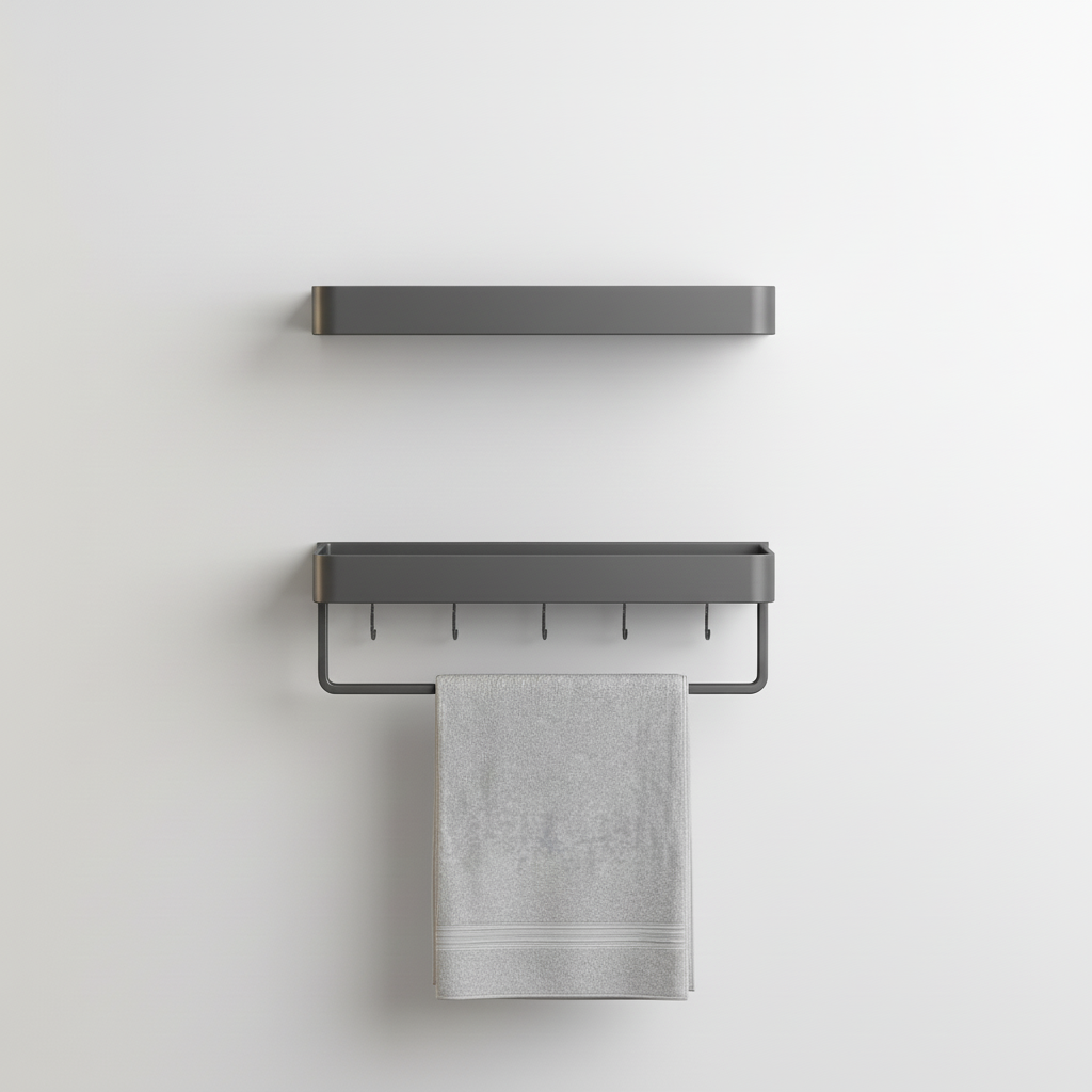 Modern Shelf - Matt Grey Finish – Home Organization, Space-Saving