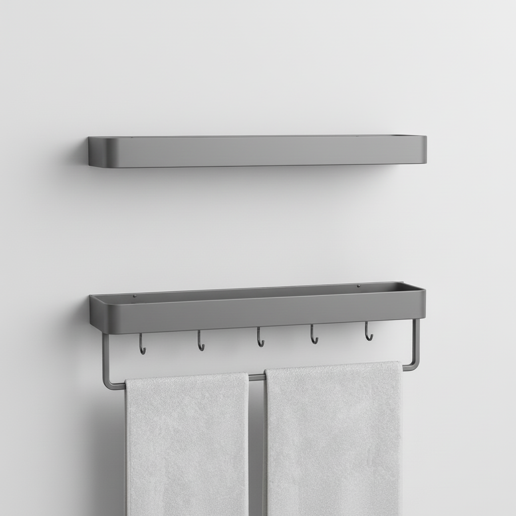 Modern Shelf - Matt Grey Finish – Home Organization, Space-Saving
