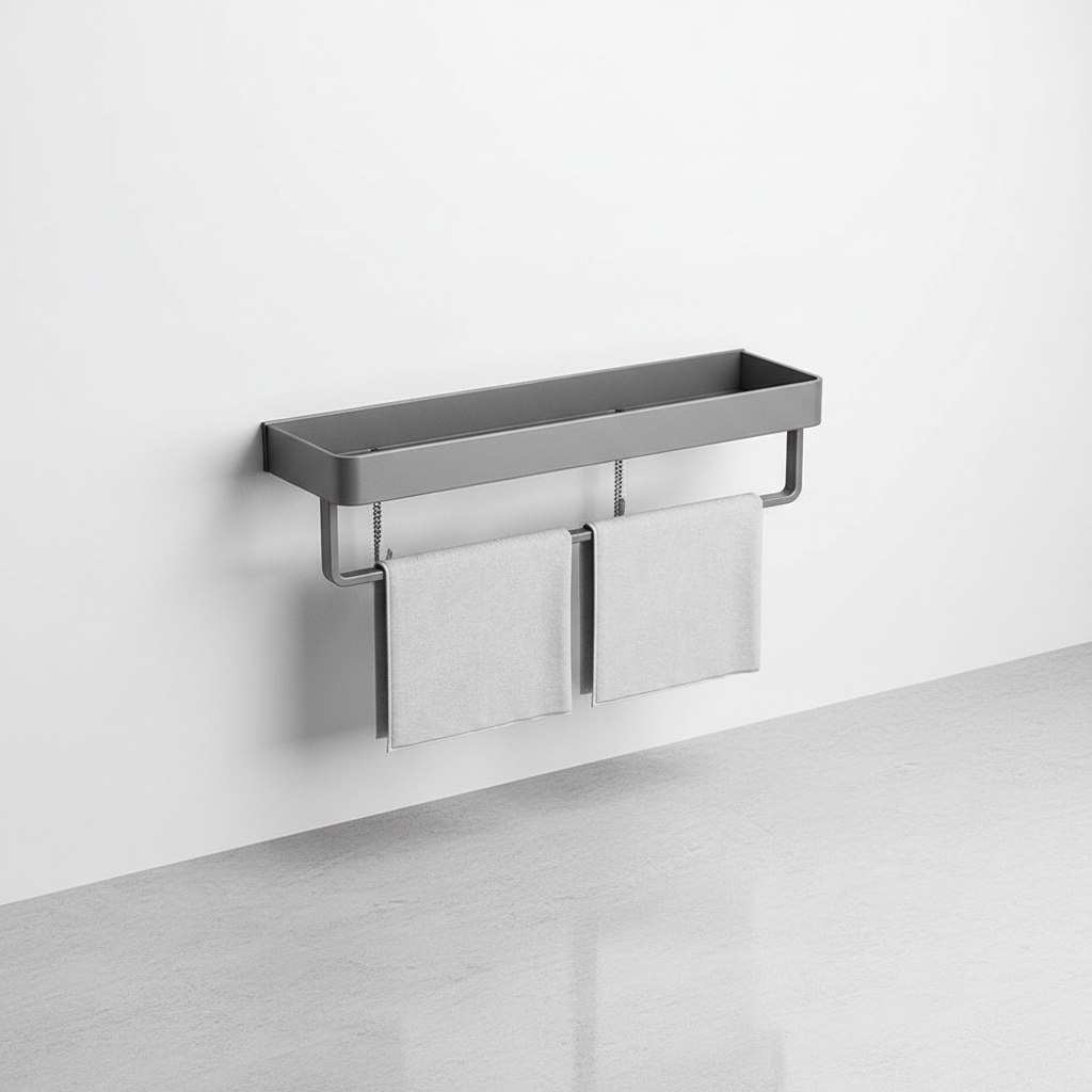 Modern Shelf - Matt Grey Finish – Home Organization, Space-Saving