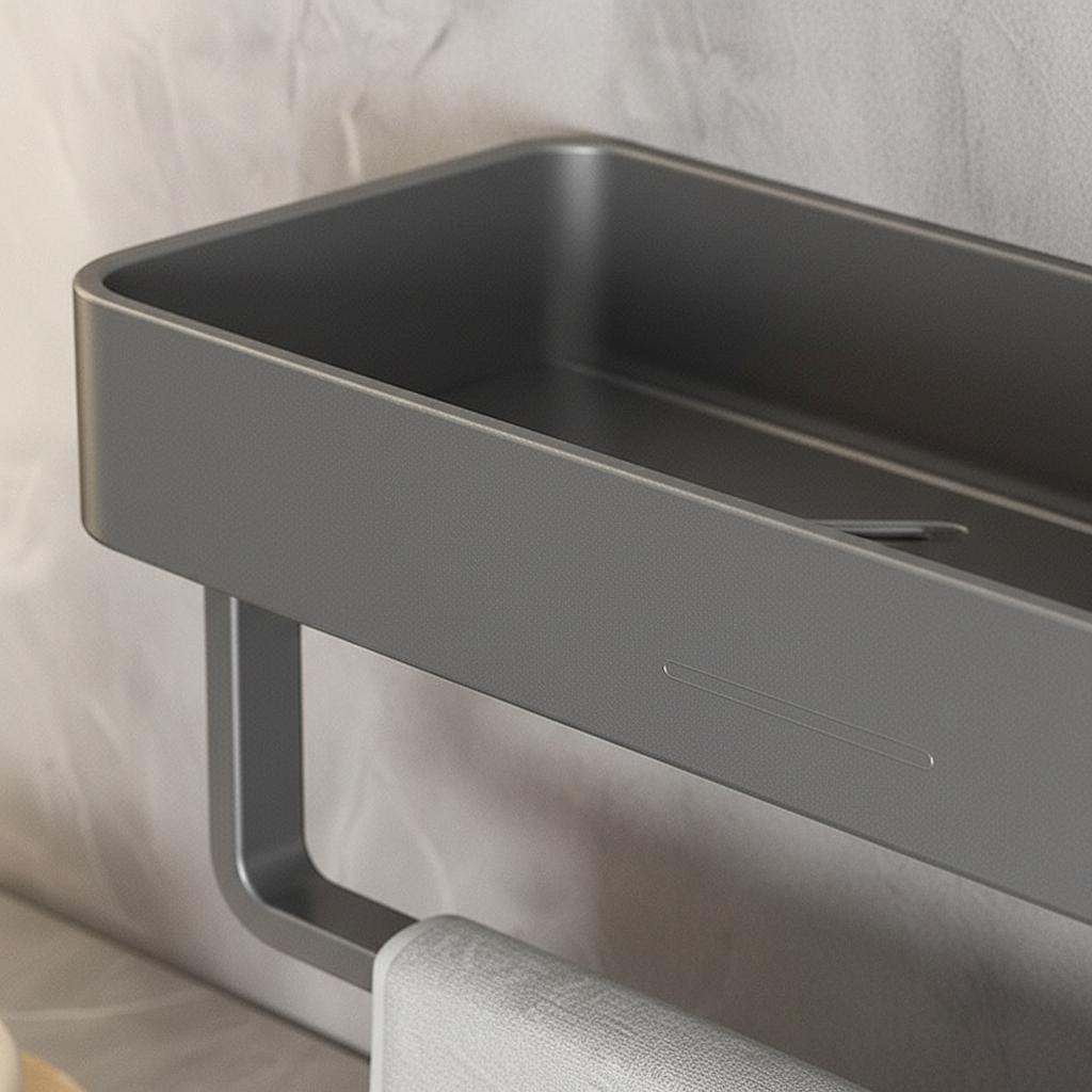 Modern Shelf - Matt Grey Finish – Home Organization, Space-Saving