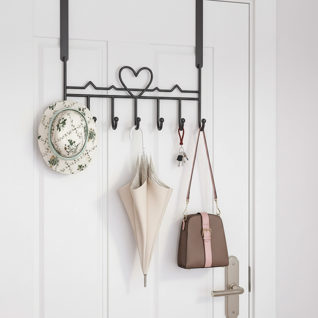 OverMount Metal Wardrobe Hook for Door Hanging – Space-Saving, Home Organization