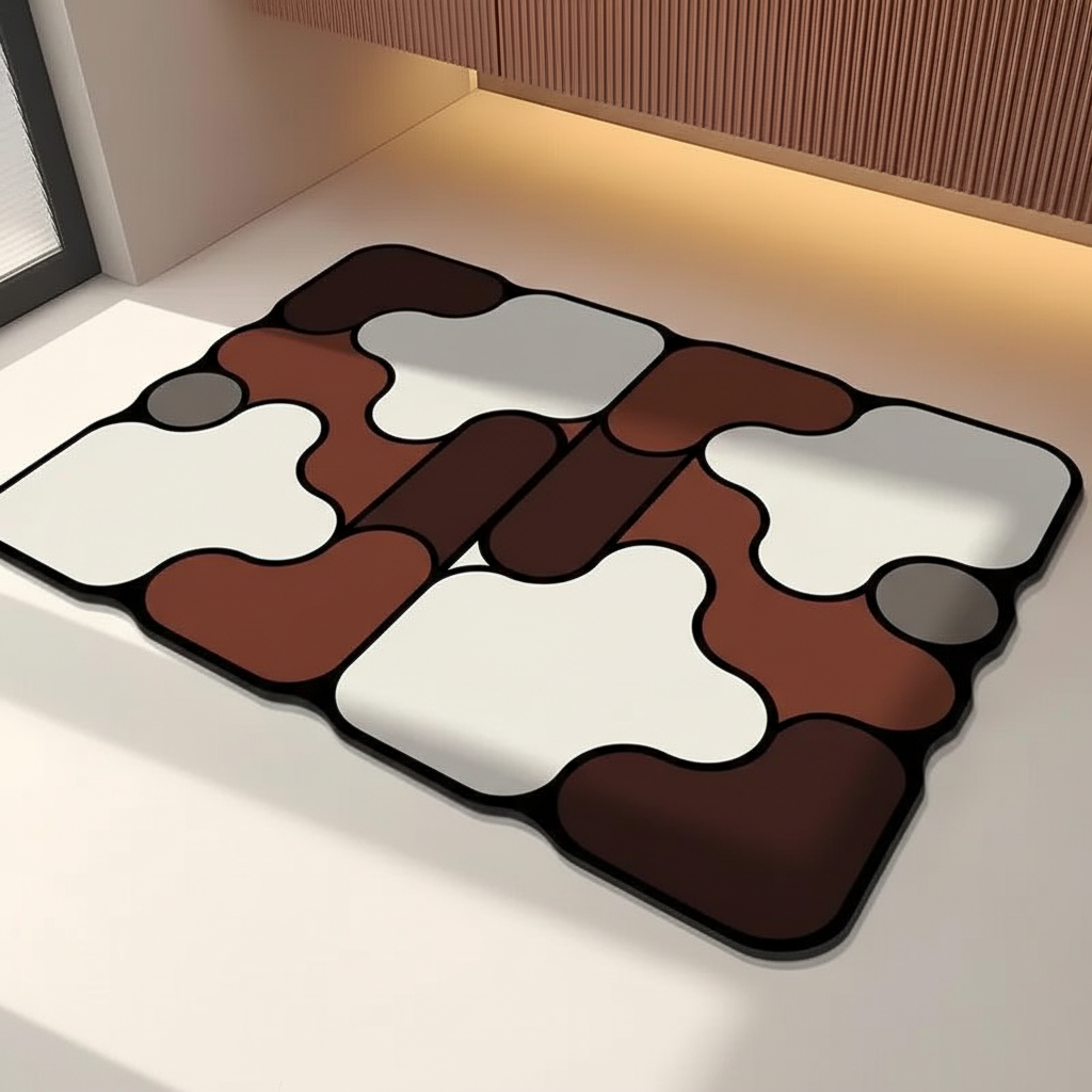 Padded Bath Mat - Knitted, Diatom Material – Bathroom, Home Decor