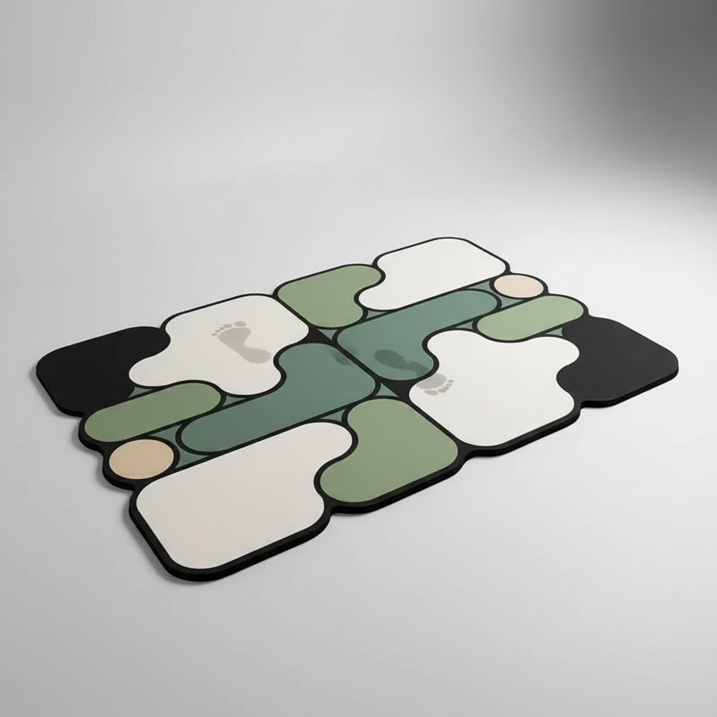 Padded Bath Mat - Knitted, Diatom Material – Bathroom, Home Decor