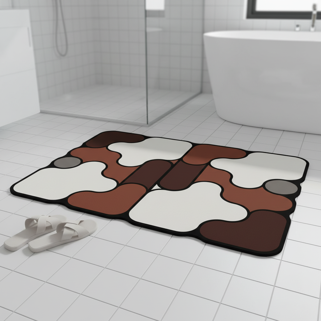 Padded Bath Mat - Knitted, Diatom Material – Bathroom, Home Decor