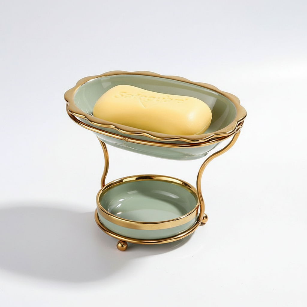 Raised Soap Dish Porcelain – Elegant Bathroom Storage, Home Decor