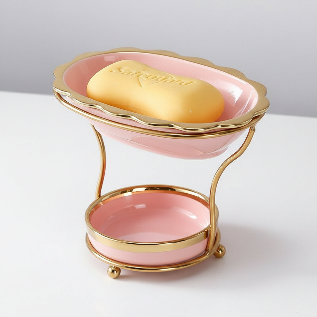 Raised Soap Dish Porcelain – Elegant Bathroom Storage, Home Decor