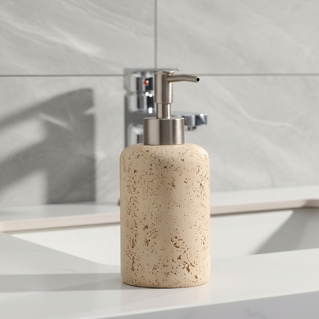 Resin Soap Dispenser with Stainless Steel Pump – Kitchen, Home Decor