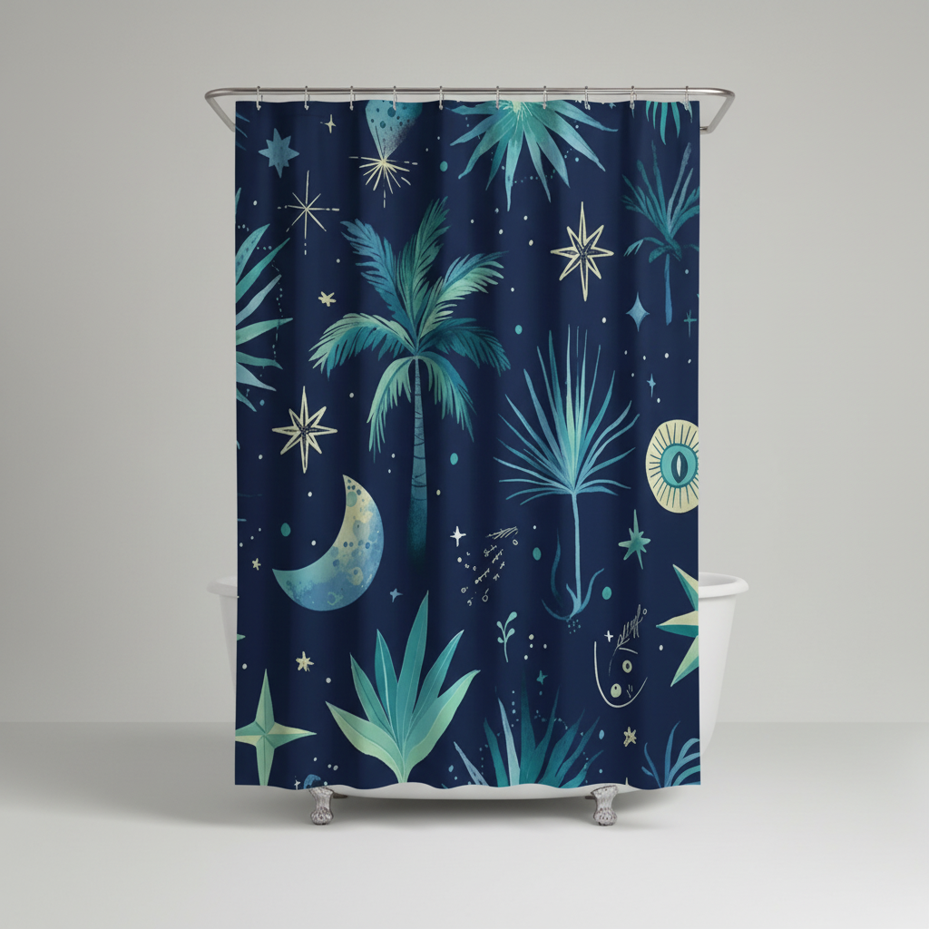 Shower Curtain Soft Fabric – Bathroom Decor, Easy Clean