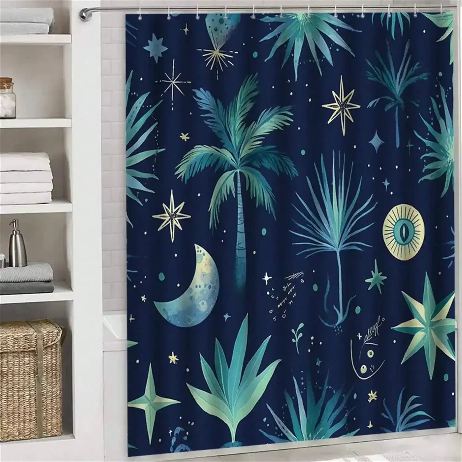 Shower Curtain Soft Fabric – Bathroom Decor, Easy Clean