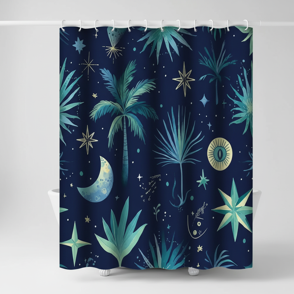 Shower Curtain Soft Fabric – Bathroom Decor, Easy Clean