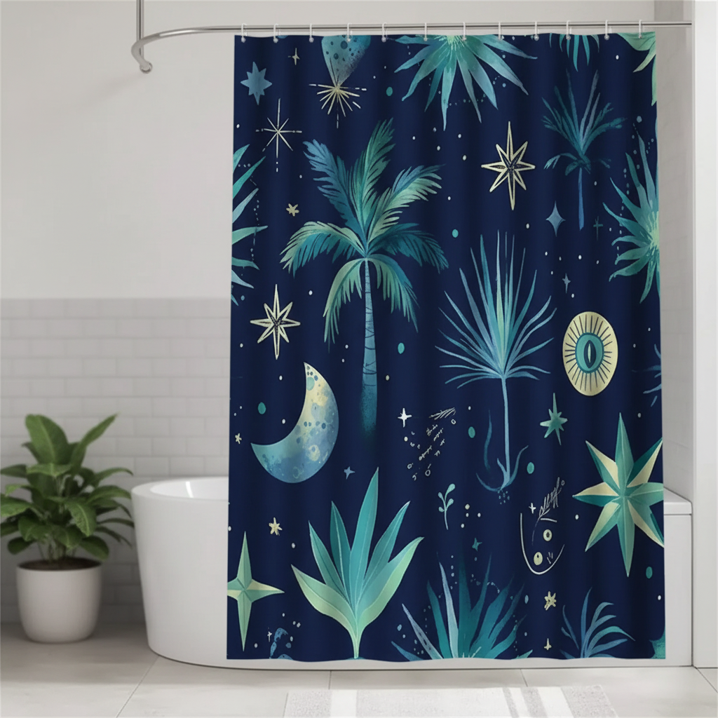 Shower Curtain Soft Fabric – Bathroom Decor, Easy Clean
