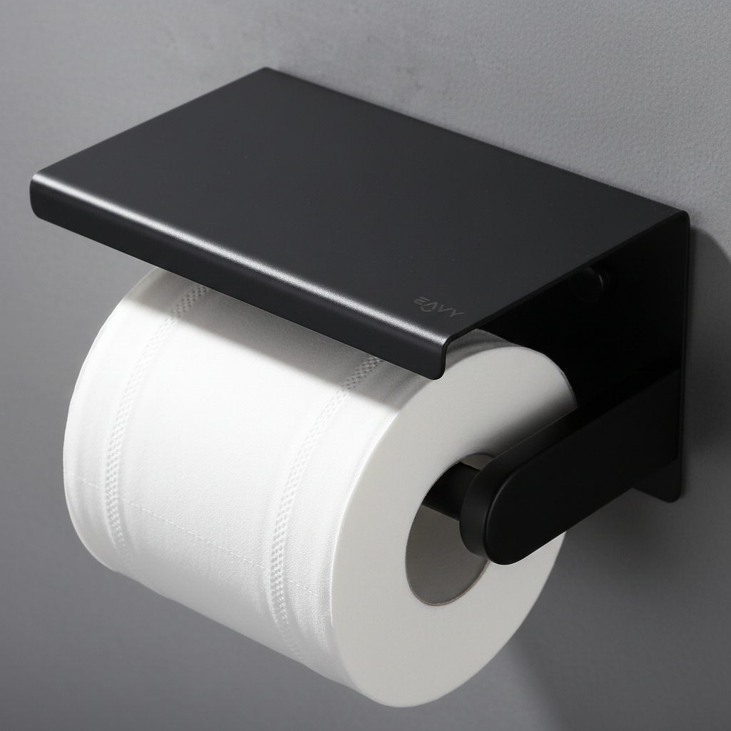 Slim Wall-Mounted Toilet Holder – Space-Saving, Home Organization
