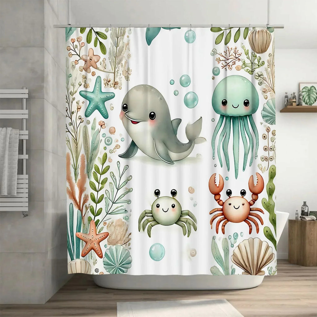 Soft Fabric Shower Curtain – Bathroom Decor, Water-Resistant