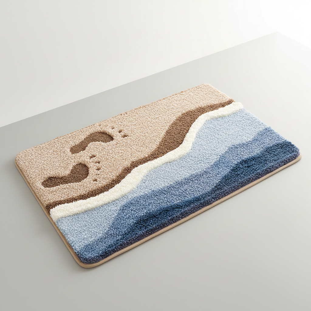 Soft Plush Bathroom Floor Mat – Cozy Home Decor, Non-Slip Design