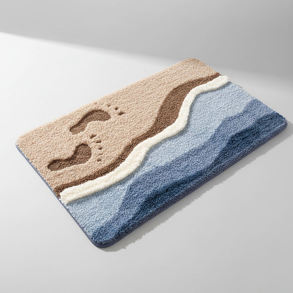 Soft Plush Bathroom Floor Mat – Cozy Home Decor, Non-Slip Design
