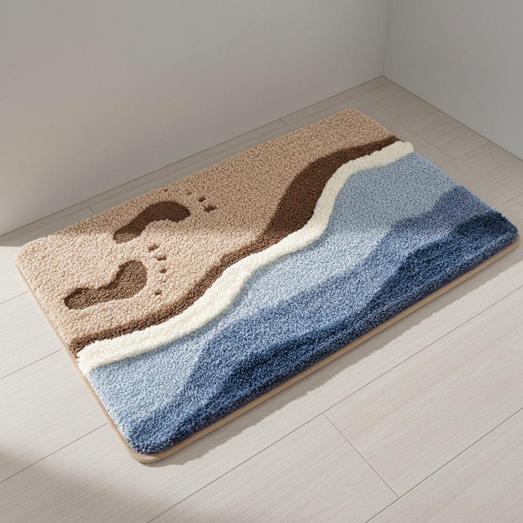 Soft Plush Bathroom Floor Mat – Cozy Home Decor, Non-Slip Design
