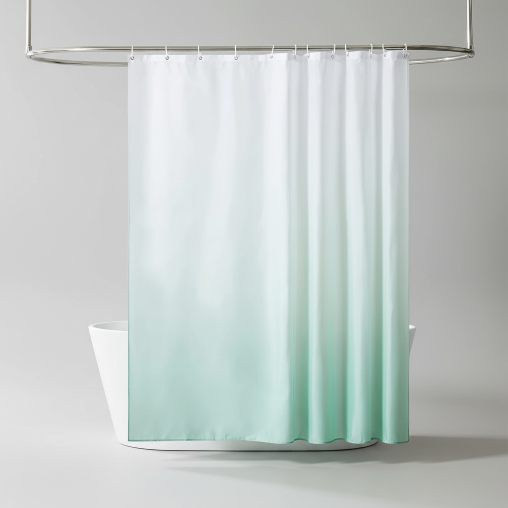 Thickened Polyester Shower Curtain in Aqua – Bathroom, Home Decor
