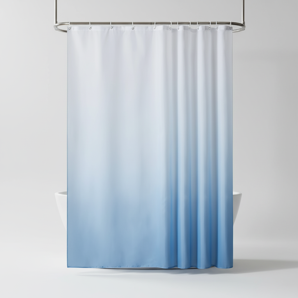 Thickened Polyester Shower Curtain in Aqua – Bathroom, Home Decor