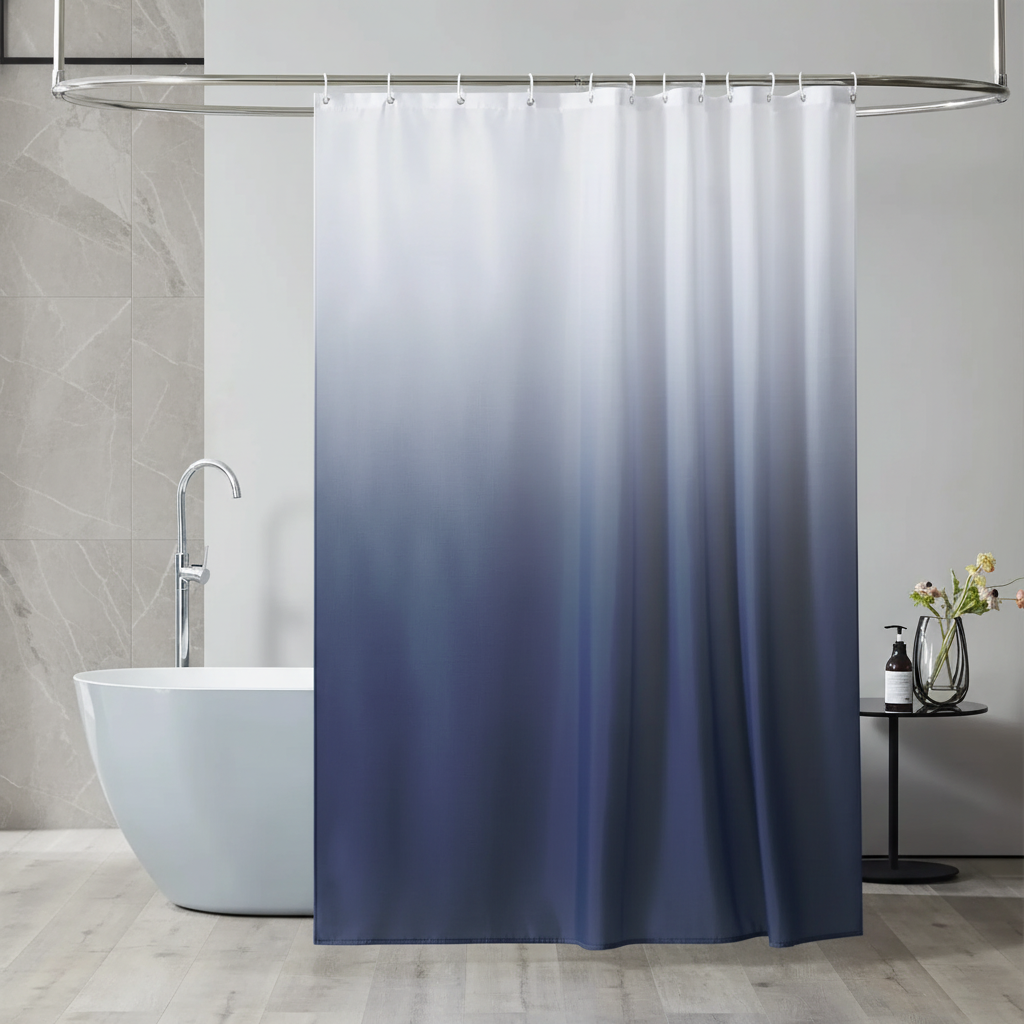 Thickened Polyester Shower Curtain in Aqua – Bathroom, Home Decor