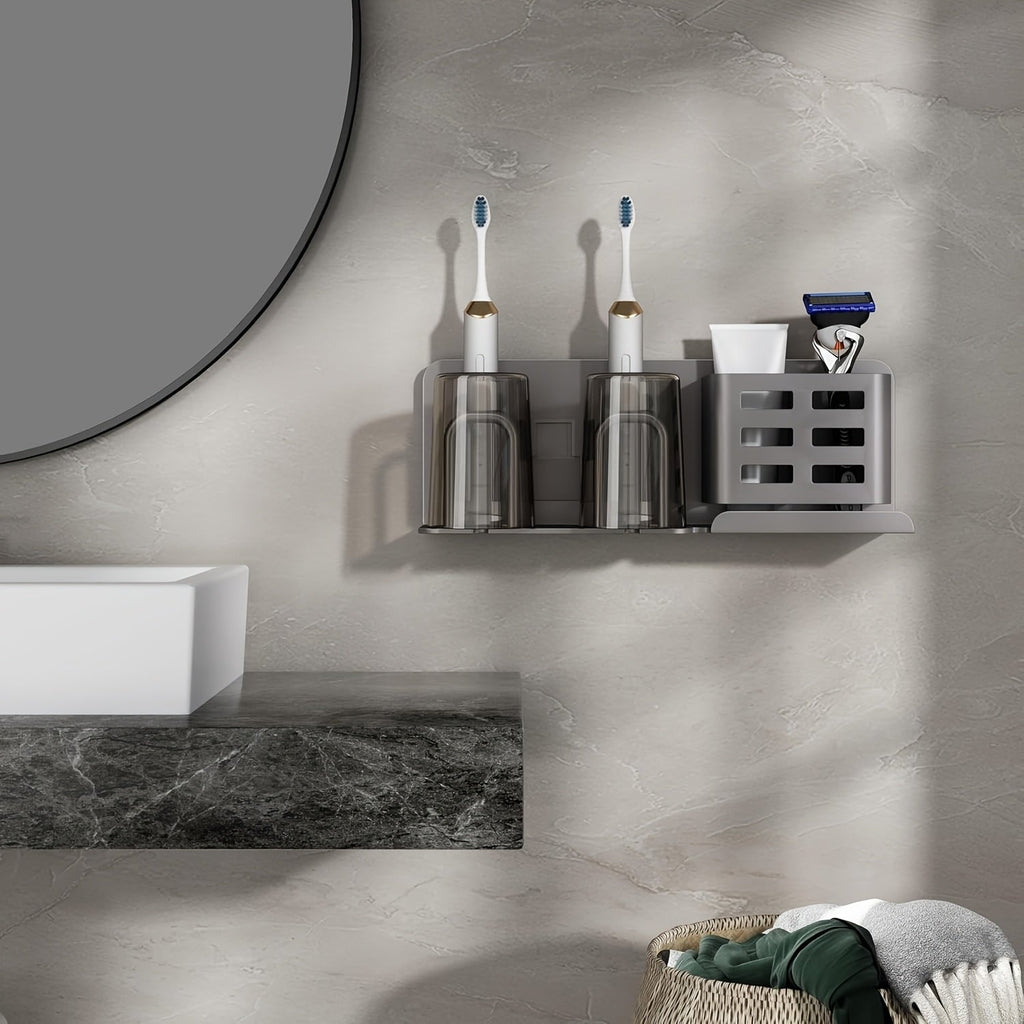 Wall-Mounted Aluminium Holder – Space-Saving, Home Organization