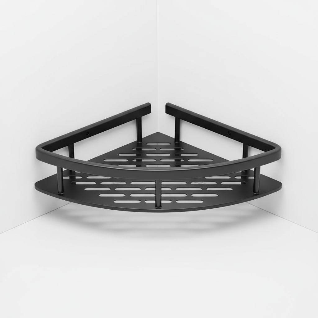 Wall-Mounted Corner Shelf Plastic – Space-Saving, Home Organization