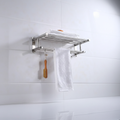 Wall-Mounted Stainless Steel Towel Holder – Space-Saving, Home Organization
